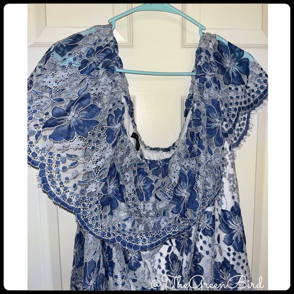Lane Bryant Lace Off the Shoulder Top Sz 26/28 - Picture 6 of 11